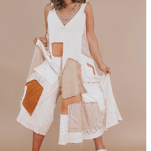 $129 STARTS #154 Oli and Hali One of a Kind Patchwork Jumpsuit  Romper SR2 - Picture 7 of 8